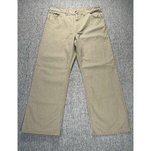 Gap Worker Jean Ouvrier Mens 36 x 30 Beige Zip-Fly Straight Full Leg (37x30)